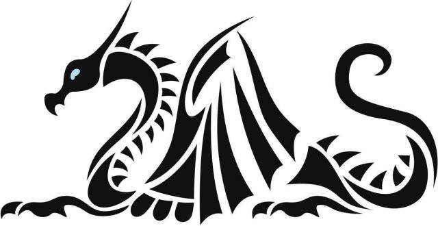 tribal tattoo sea dragon