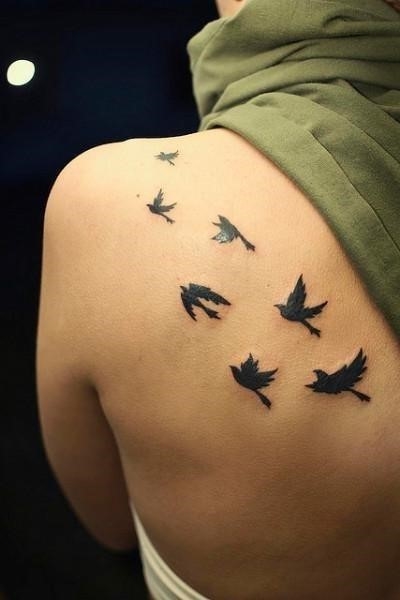 14530 seven bird tattoo on back large