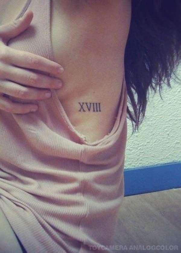 Justin's Roman Numeral Tattoo on His Chest / Shoulder- PopStarTats