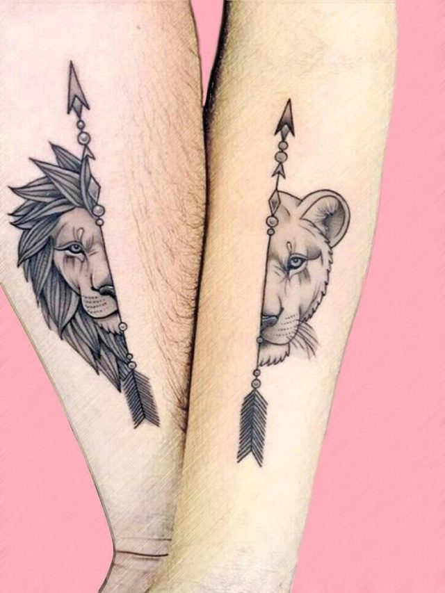 25 Romantic Matching Couple Tattoos Ideas 1