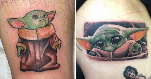 25 baby yoda tattoos that prove mandalorian fans are losing their damn minds