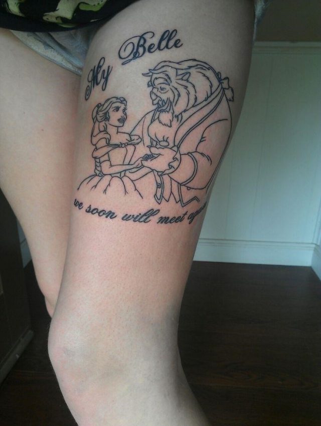 2f9732cfbdaafcb45ca85eed89a2a516  beauty and the beast disney tattoos