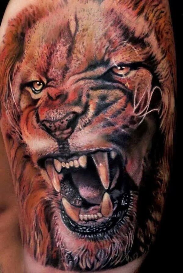 45 Lion tattoo