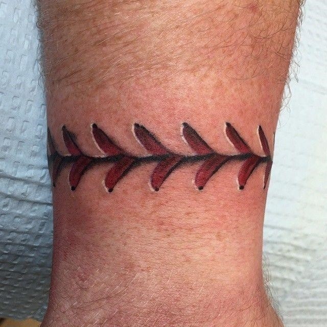 creative tattoo design combining baseball and scientific elements on Craiyon