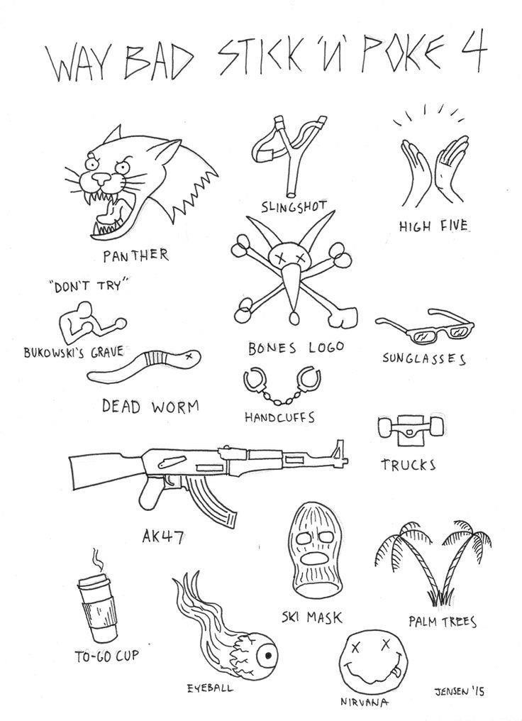 Venom Themed Hand Poke Flash Sheet  Stencil  SINGLE NEEDLE