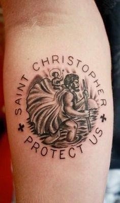 89d45c6a5bd1a247efd2fe6b84ddd0e2  saint christopher tattoo protection tattoo