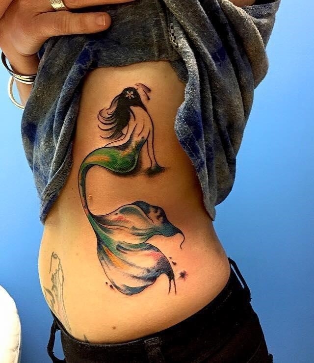 Abstract Mermaid Tattoo