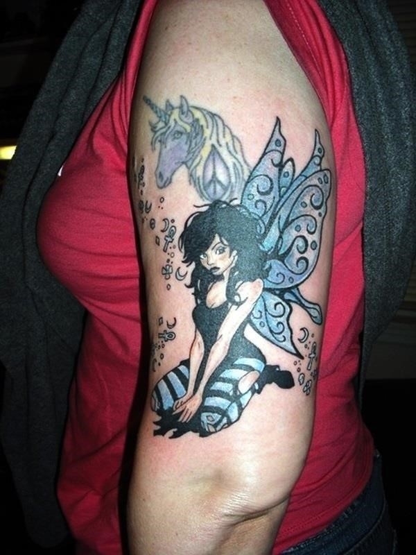 Adorable Fairy Tattoo Designs 17