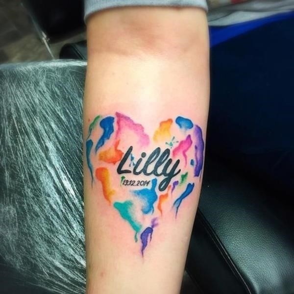 Adorable Ideas of tattoos with kids names0161