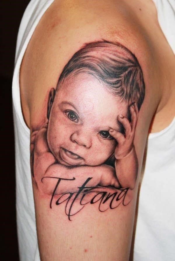 Adorable Ideas of tattoos with kids names0181