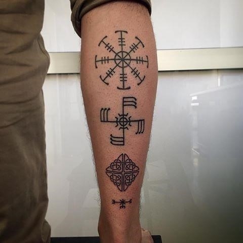 Aegishjalmur viking tattoo design 03