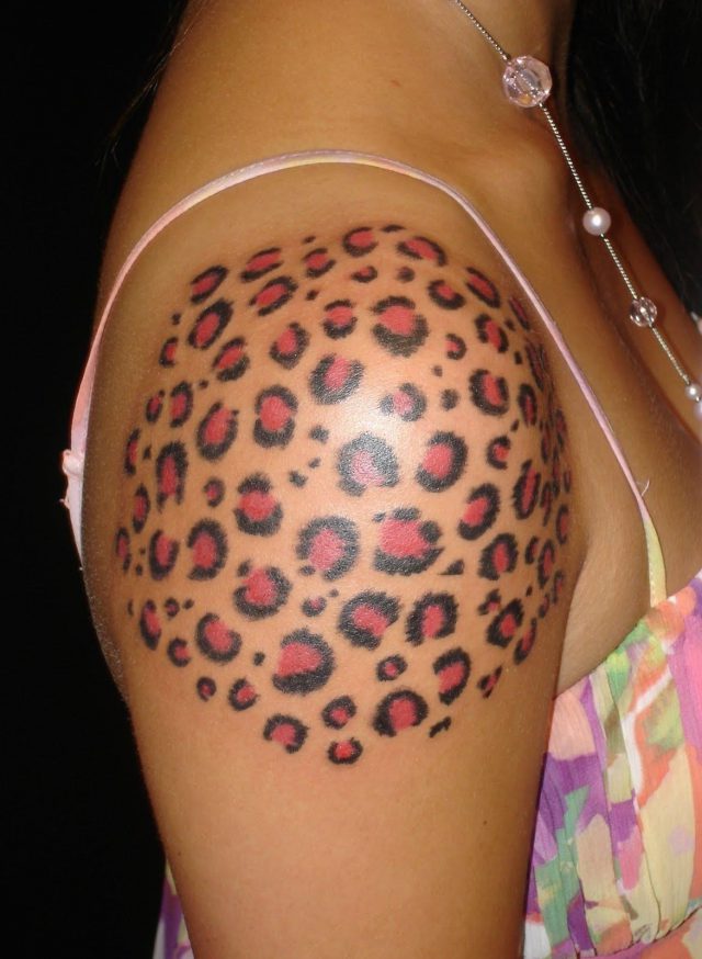 Amazing Leopard Print Tattoo st10003