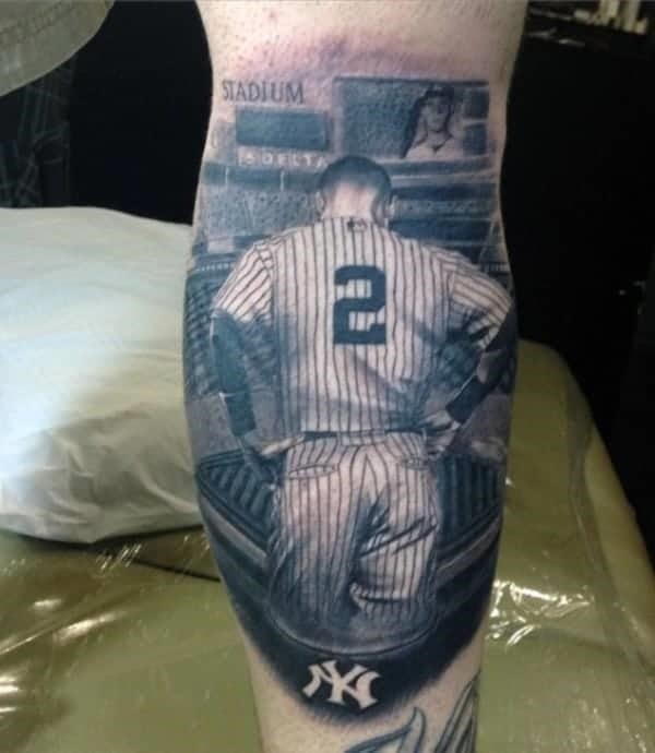 Amazing baseball tattoos ideas0741