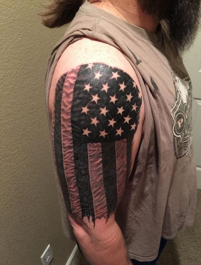 American Flag Tattoos Black and White