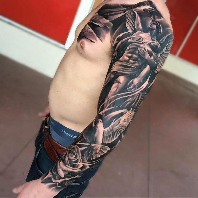 10 Best Angel Sleeve Tattoo IdeasCollected By Daily Hind News  Daily Hind  News