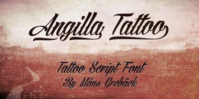 Angilla Vintage Tattoo Font