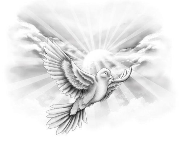 Awesome Flying Dove Tattoo Design