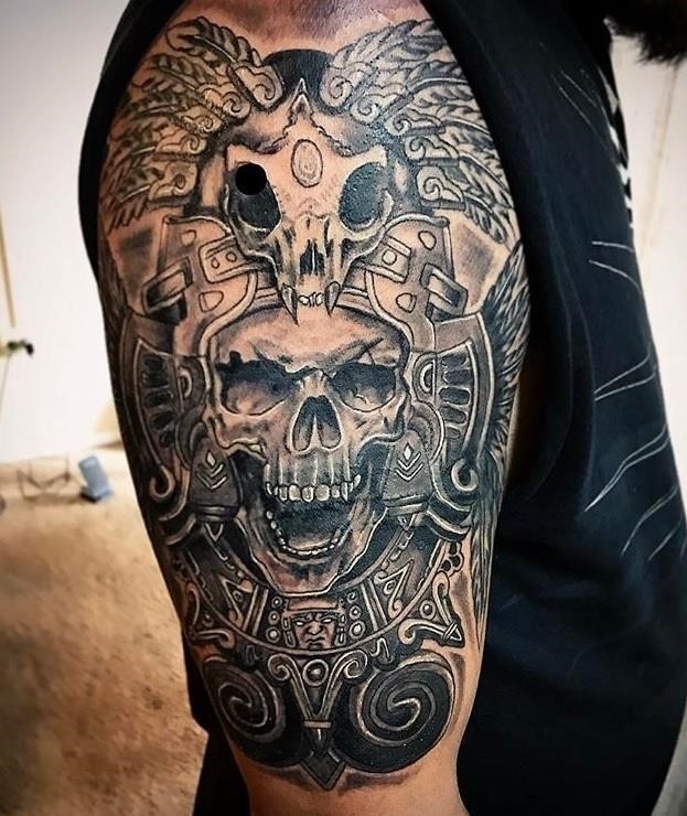 Aztec Skull Tattoo 06