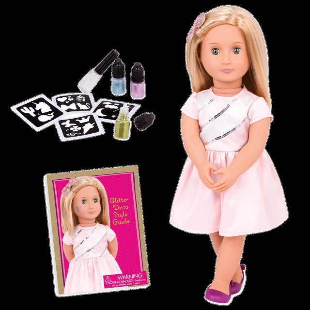 BD31178 Rosalyn Glitter Tattoo Doll all components