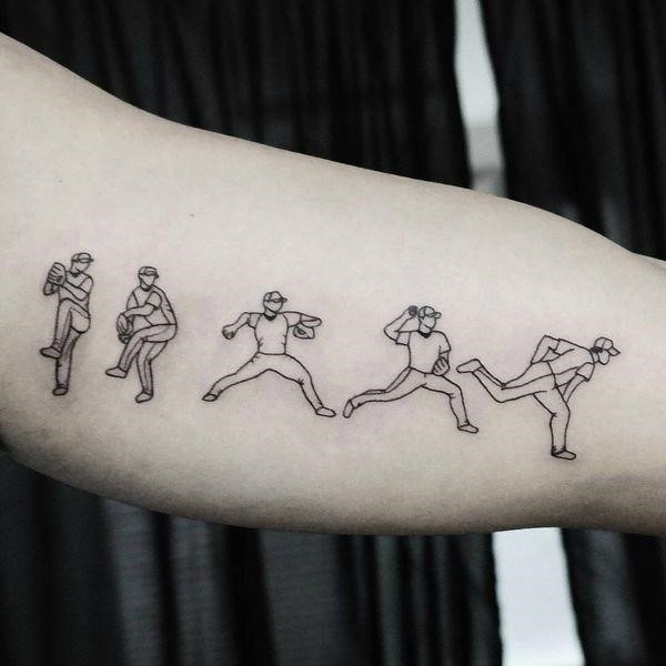 Baseball series of steps tattoo ideas