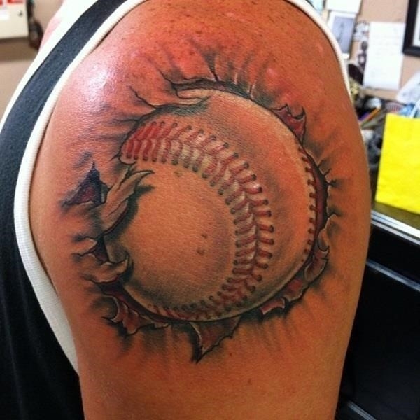 Baseball Heart Tattoo