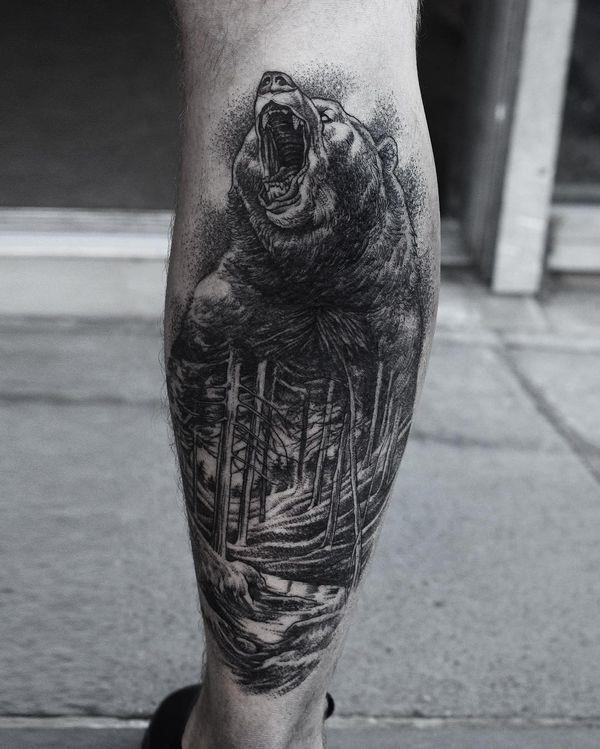 12 Realistic Looking Bear Tattoos For Leg  PetPress