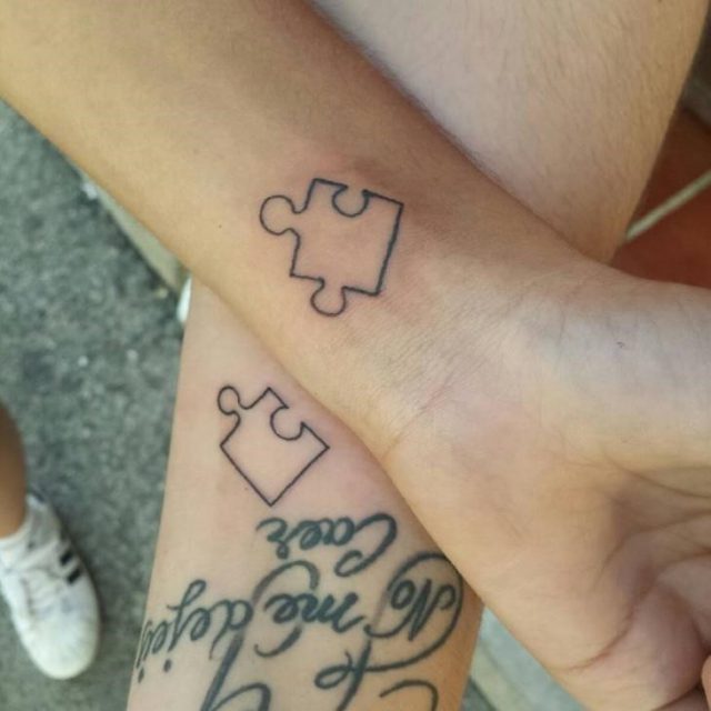 Brother Sister Puzzle Tattoo