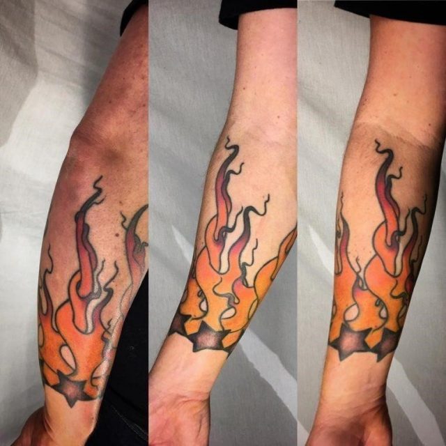 Burning Flame Tattoo 85 765×765
