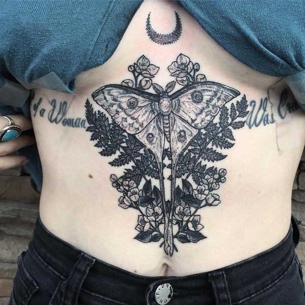 Butterfly Tattoo Under Breast