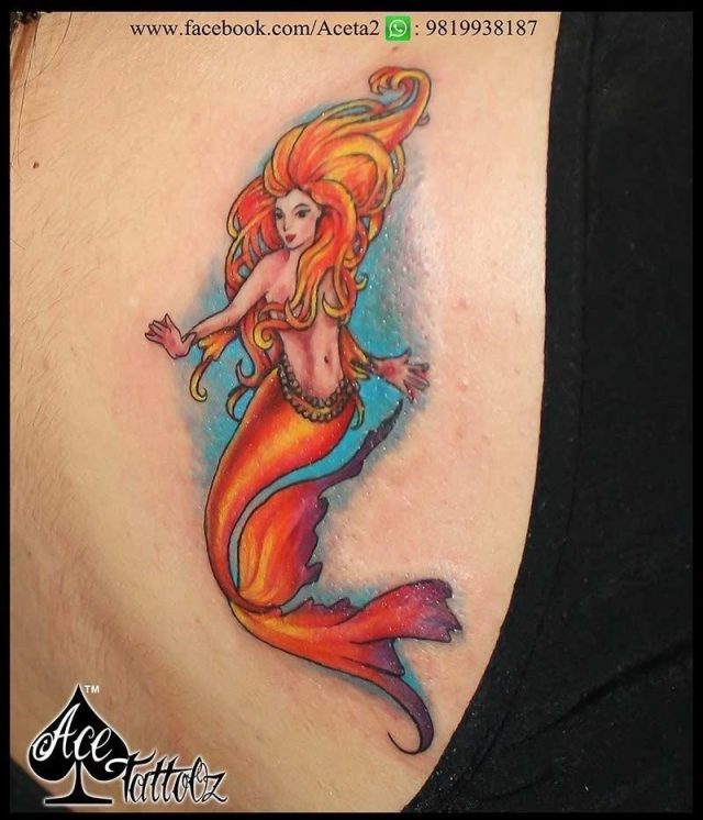 COLOURFUL MERMAID TATTOO