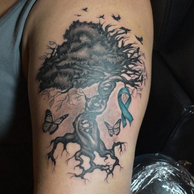 Cancer Ribbon Tattoo 58 765×765