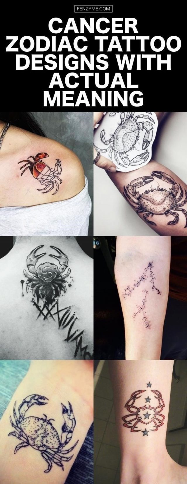 Cancer Zodiac Tattoo Designs With Actual Meaning00000