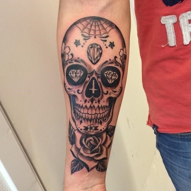 Candy Skull Tattoo Pictures