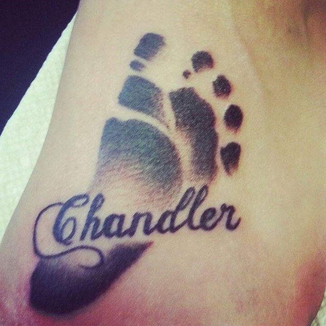 Chandler Baby Footprint Tattoo