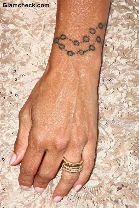 Charisma Carpenter Wrist Tattoo