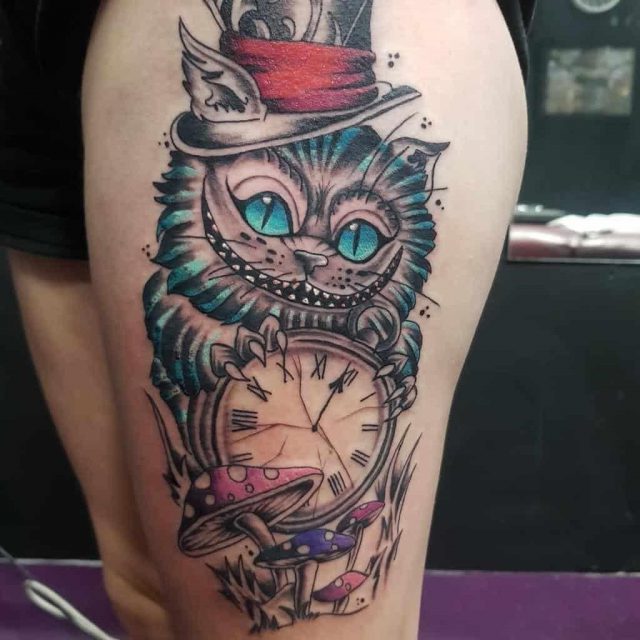 Cheshire cat tattoo images alice in wonderland justinundertheguntattoo