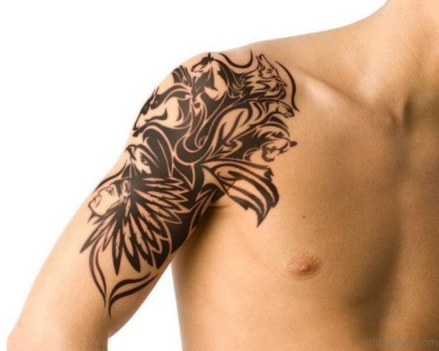 Chief Shoulder Tattoo st4125