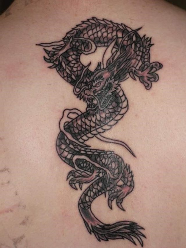 Chinese Dragon Back Tattoo