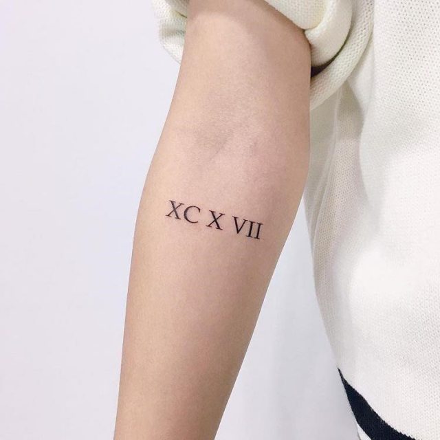 Classical Roman Numeral Tattoos 1