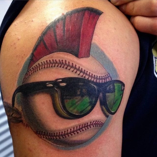 Colorful Baseball Tattoo1