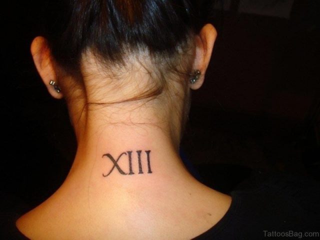 Cool Roman Numeral Word Tattoo