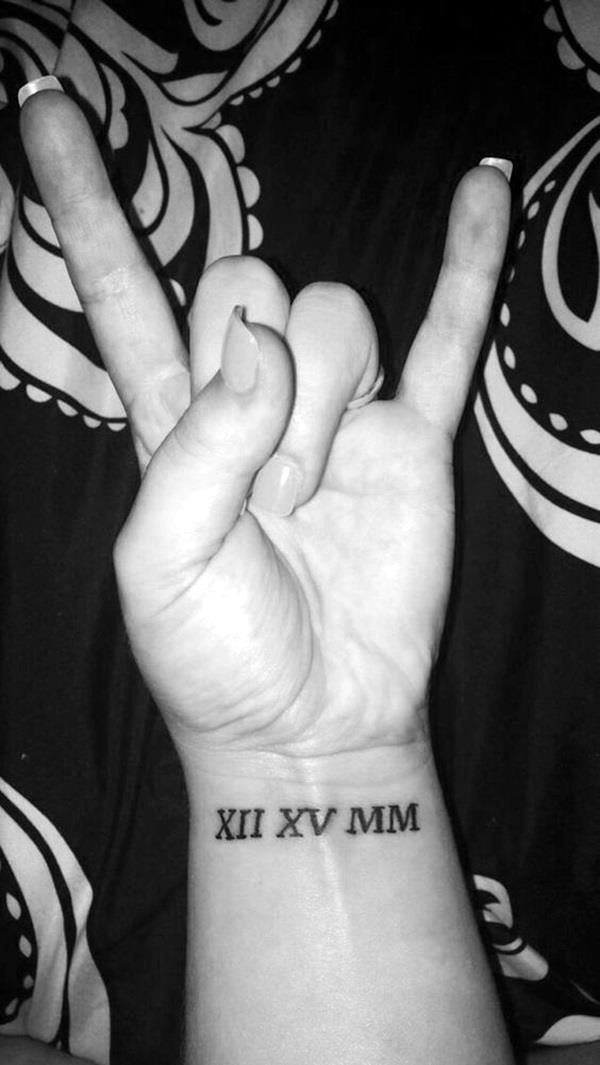 Cool and Classic Roman Numerals tattoo to get this Year 12