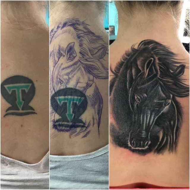 Cover Up Tattoo Horse