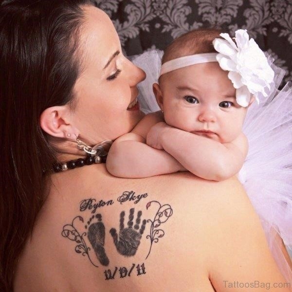 Cute Baby Footprint Tattoo