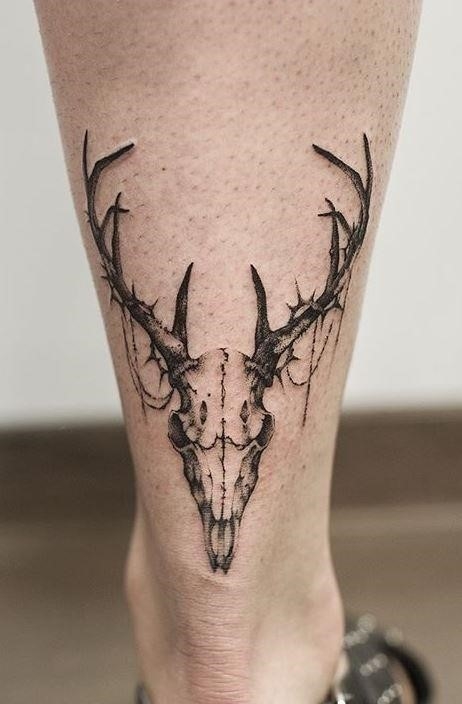 Deer skull tattoo 26