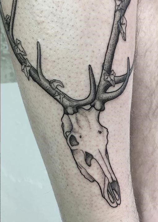 Deer skull tattoo 35
