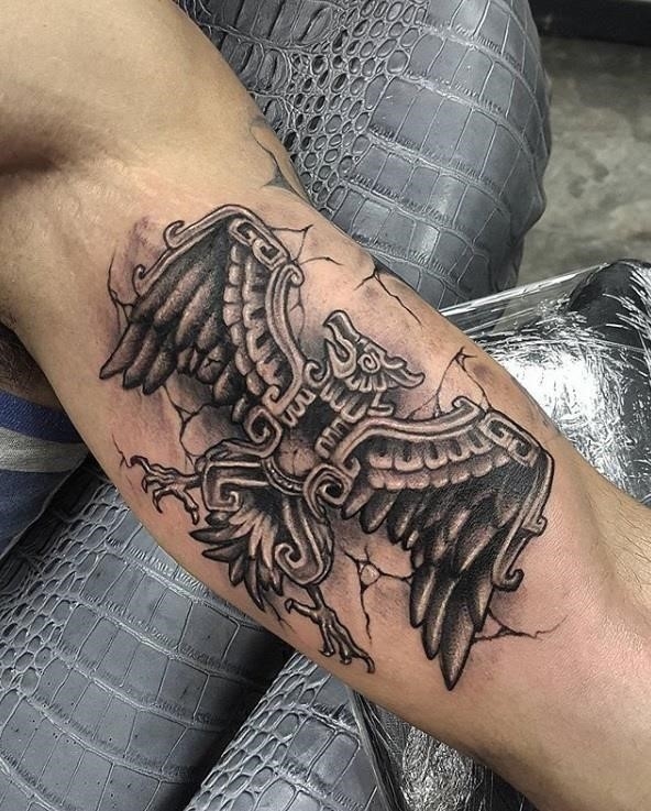 Eagle Aztec Tattoo 08