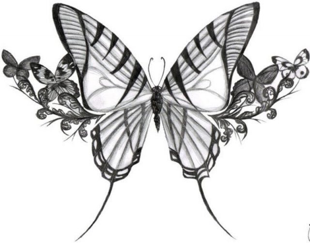 Fabulous Butterflies Tattoo Design