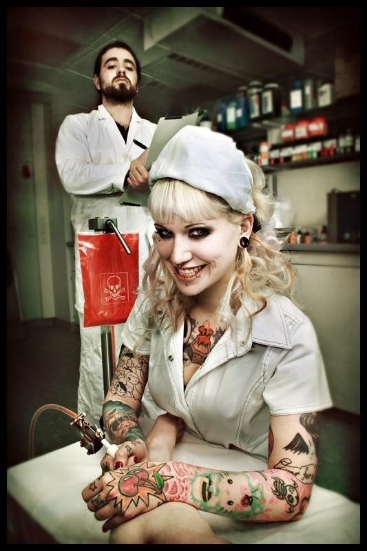 Female Nurses Tattoo Design Photography By Heile