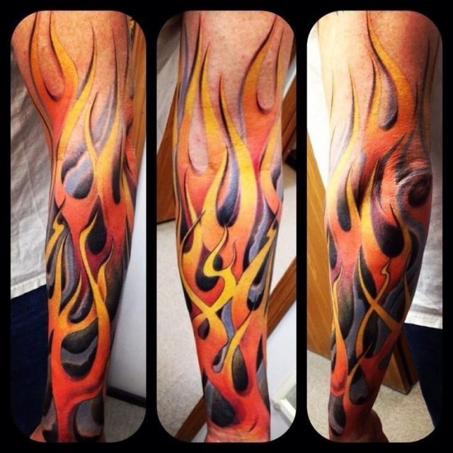 Flame Tattoo Sleeve